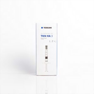 A box of a skincare or medical product is shown against a white background. The packaging is primarily white with a clean, minimalist design. The text on the box reads "New One" in bold black letters, with additional smaller text below it, likely indicating the product's ingredients or description, such as "Polynucleotides + Active Hyaluronic Acid" and "HPT," similar to the "Newest One" product by Mastelli. A small blue logo or symbol is visible at the top left corner. The box has a sleek, modern appearance with a reflective surface