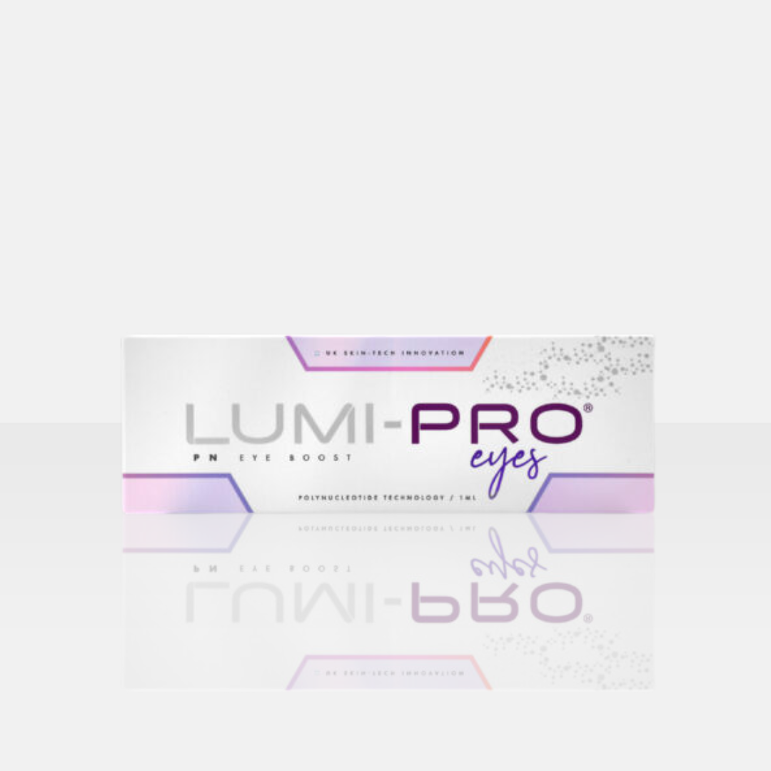 LUMI-PRO Eyes is a skin booster designed to target dark under-eye circles, puffiness, and fine wrinkles.