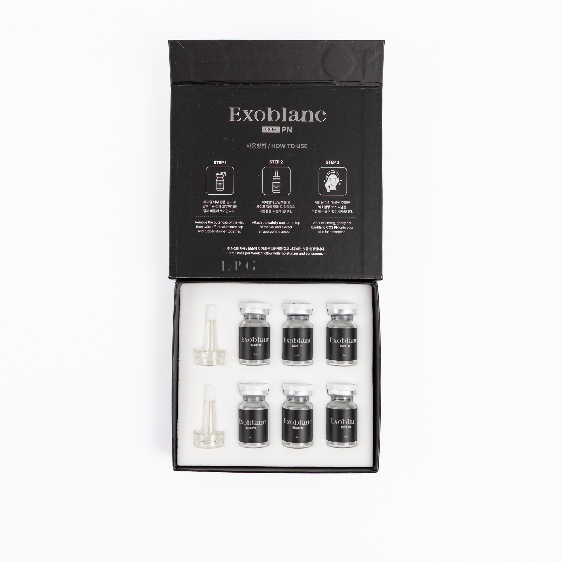 Exoblanc Cos PN Open Box with 6 x 4ml bottles