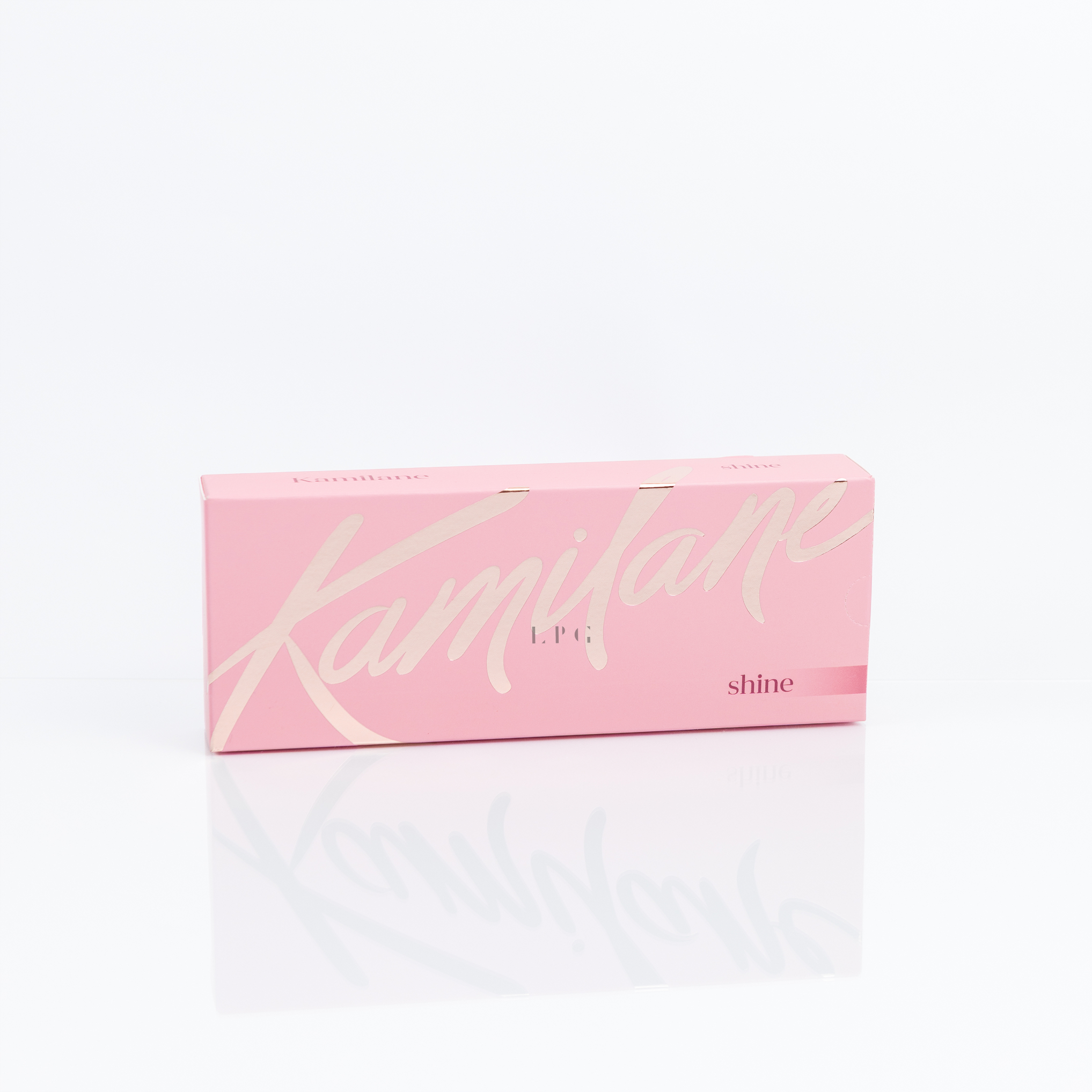 Kamilane Shine Pink Box with Gold Reflective Text