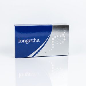 Longevha silver and blue product box