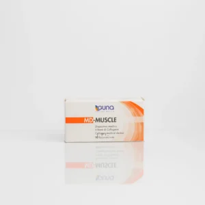 MD-MUSCLE collagen medical device box on white surface, displaying product details and branding.