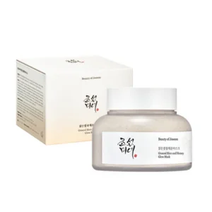 Beauty of Joseon Ground Rice and Honey Glow Mask jar and box – beige textured mask in white packaging for hydration, even texture & pore purification in clinics