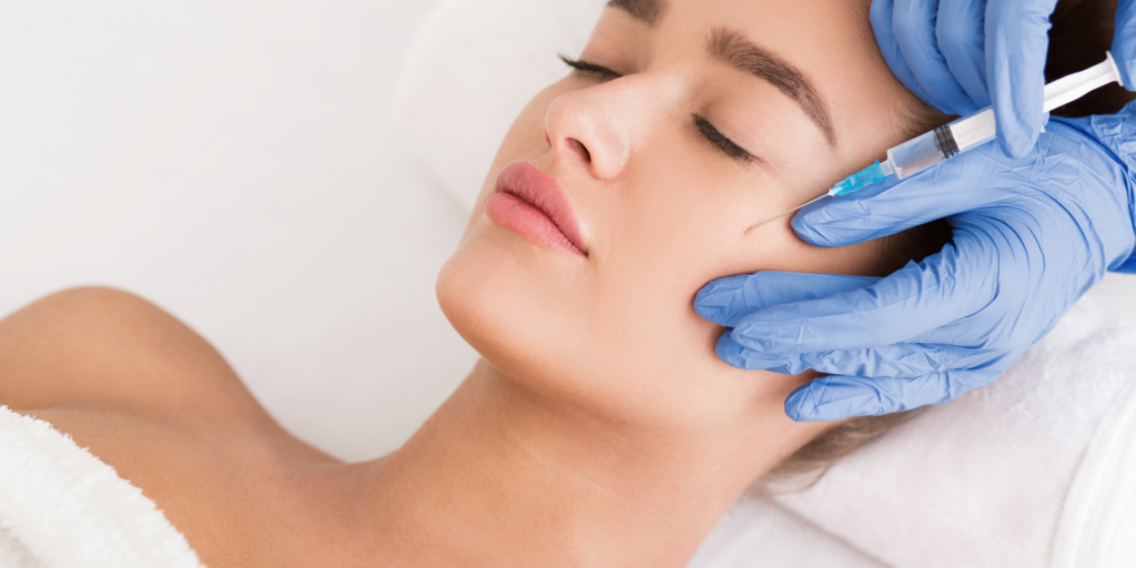 Woman receiving skin booster treatment