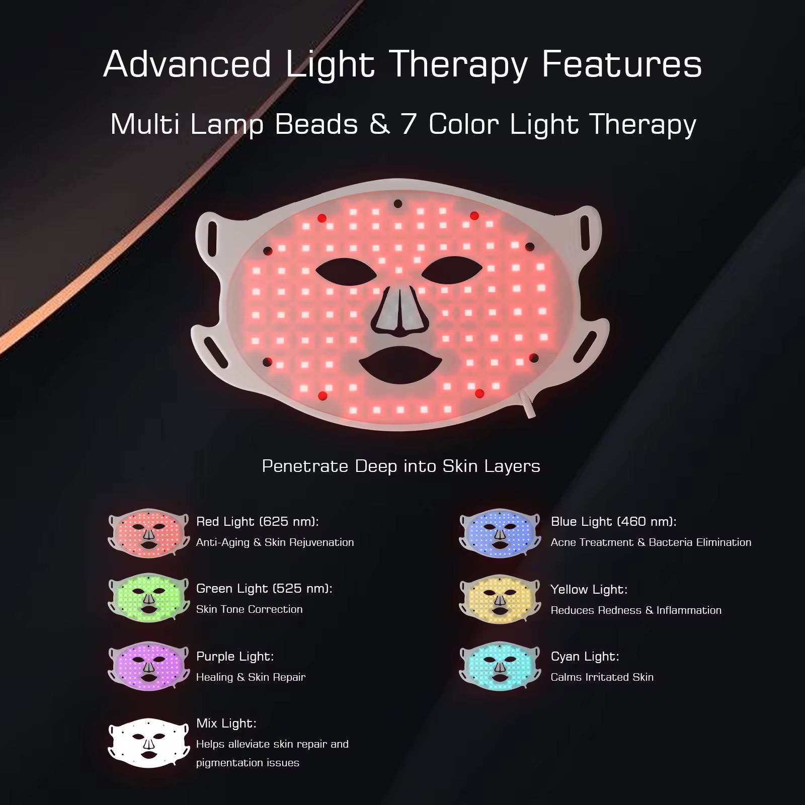 LED Red Light Therapy Mask - Image 2