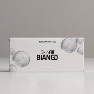 Packaging of Skinfill Bianco – premium non-crosslinked hyaluronic acid biorevitalization skin booster designed for deep dermal hydration, improving skin elasticity, and restoring a radiant, youthful complexion in professional aesthetic clinics.