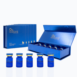 Image shows CU Restore launch bundle which includes 2x Copper Peptide Serum (5 x 5ml), 5x Copper Peptide Micro-needling Infusion System (1 box kit)